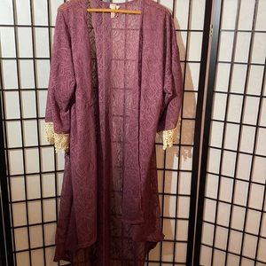 Divine Doll Open Front Vest Long Duster Size 3X